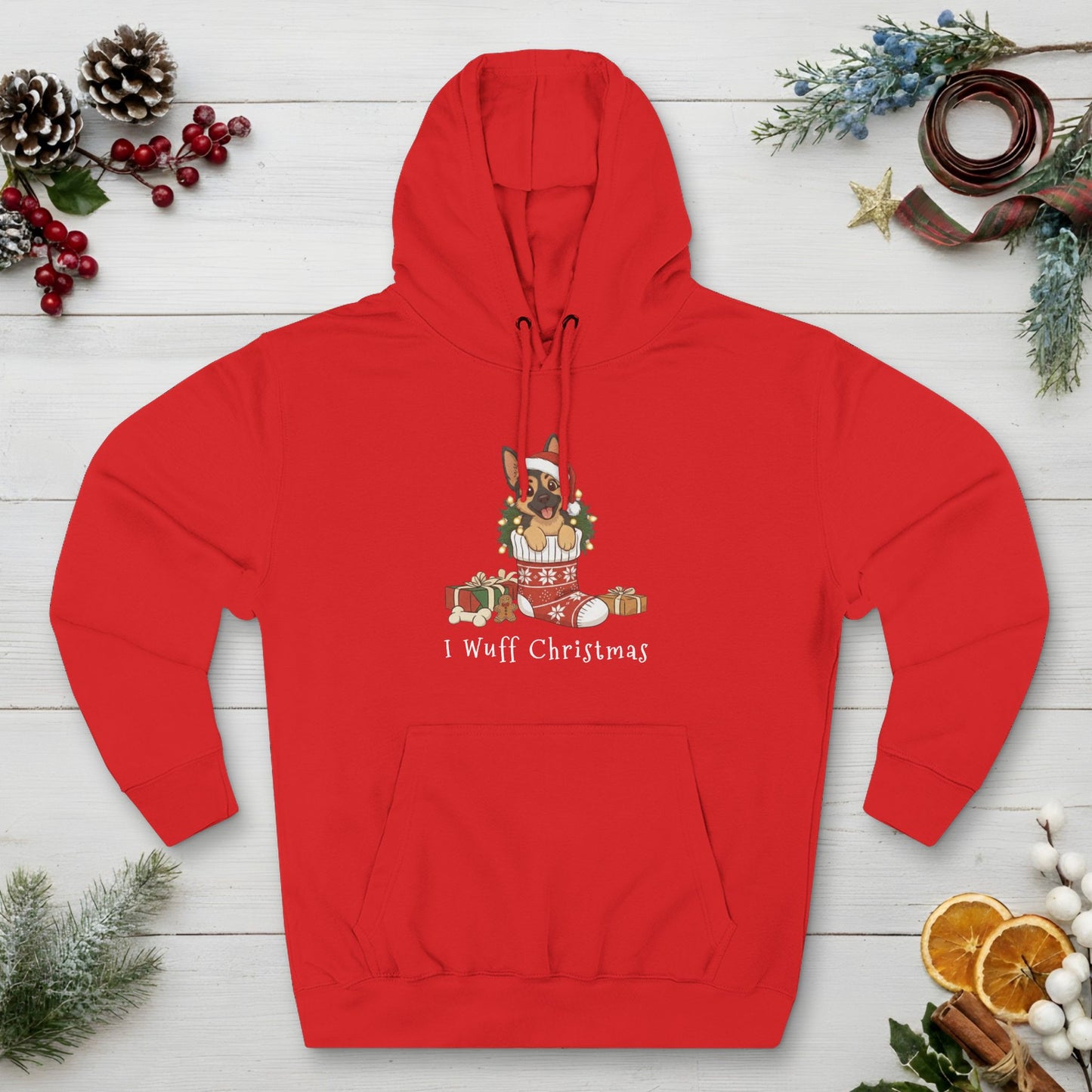I Wuff Christmas - Unisex Hoodie