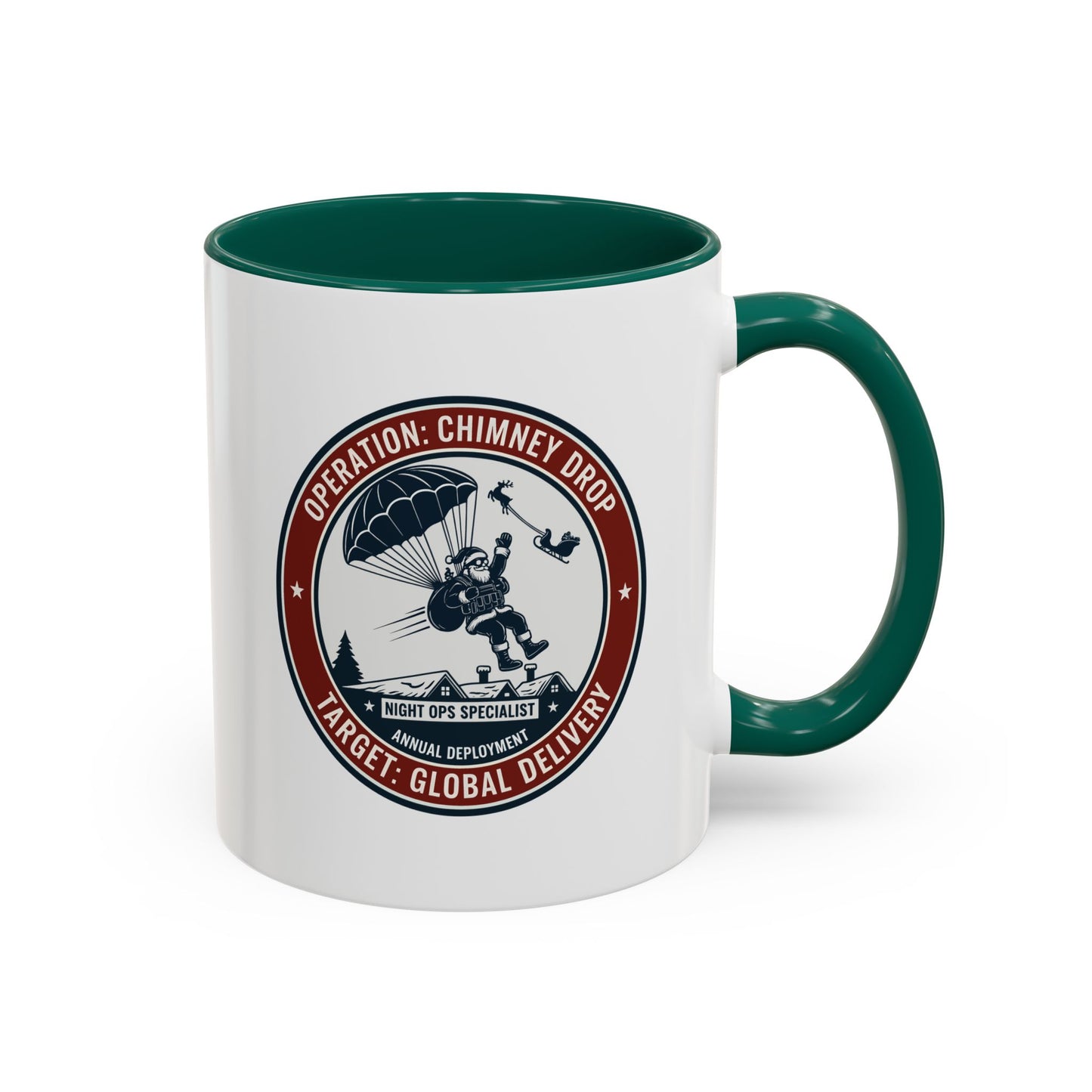 Santa Operation Chimney Drop - Accent Mug (11/15 oz)