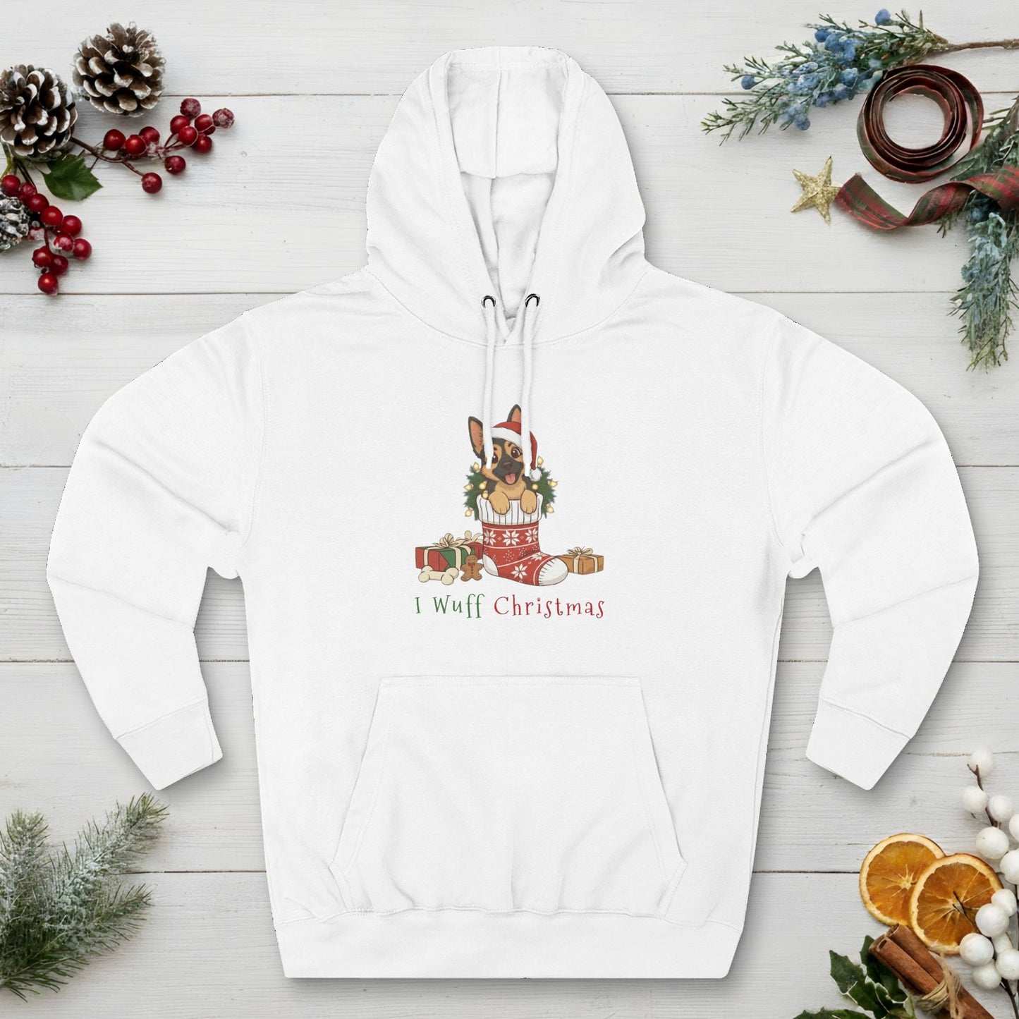 I Wuff Christmas - Unisex Hoodie