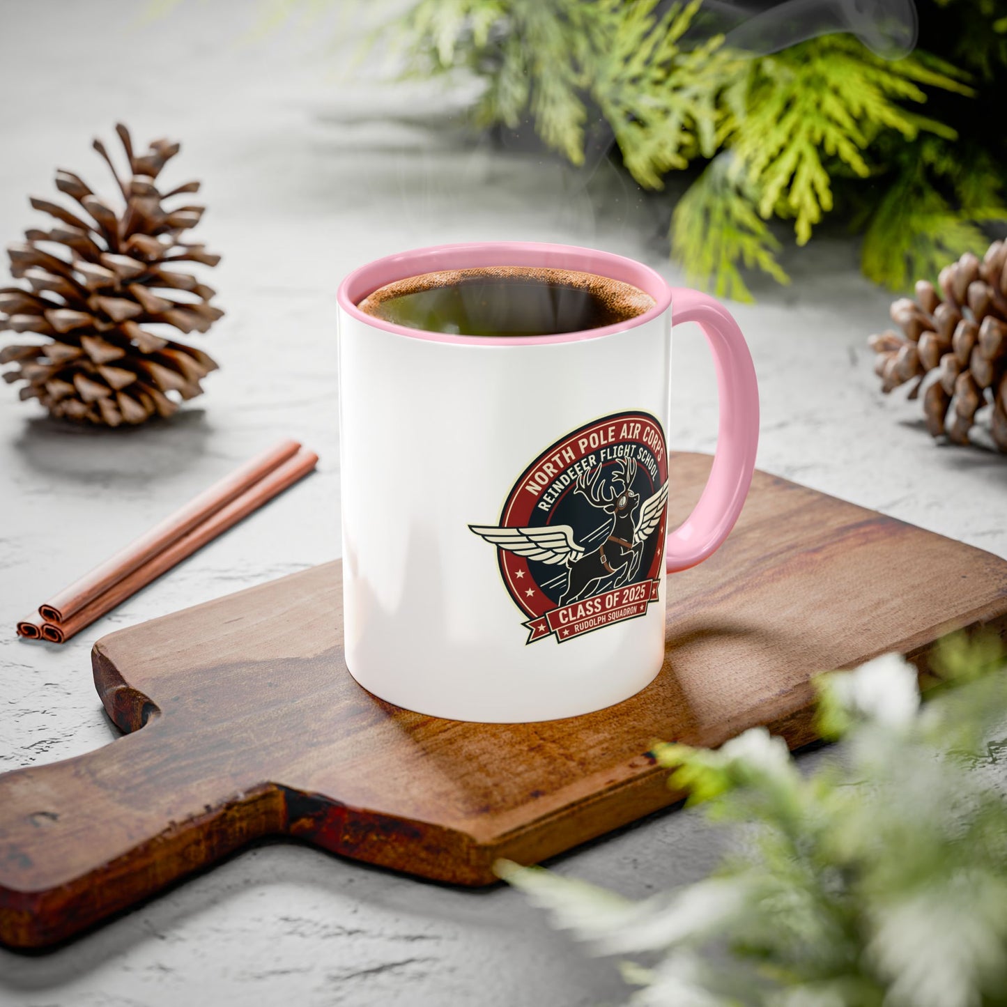Reindeer Flight School - Accent Mug (11/15 oz)