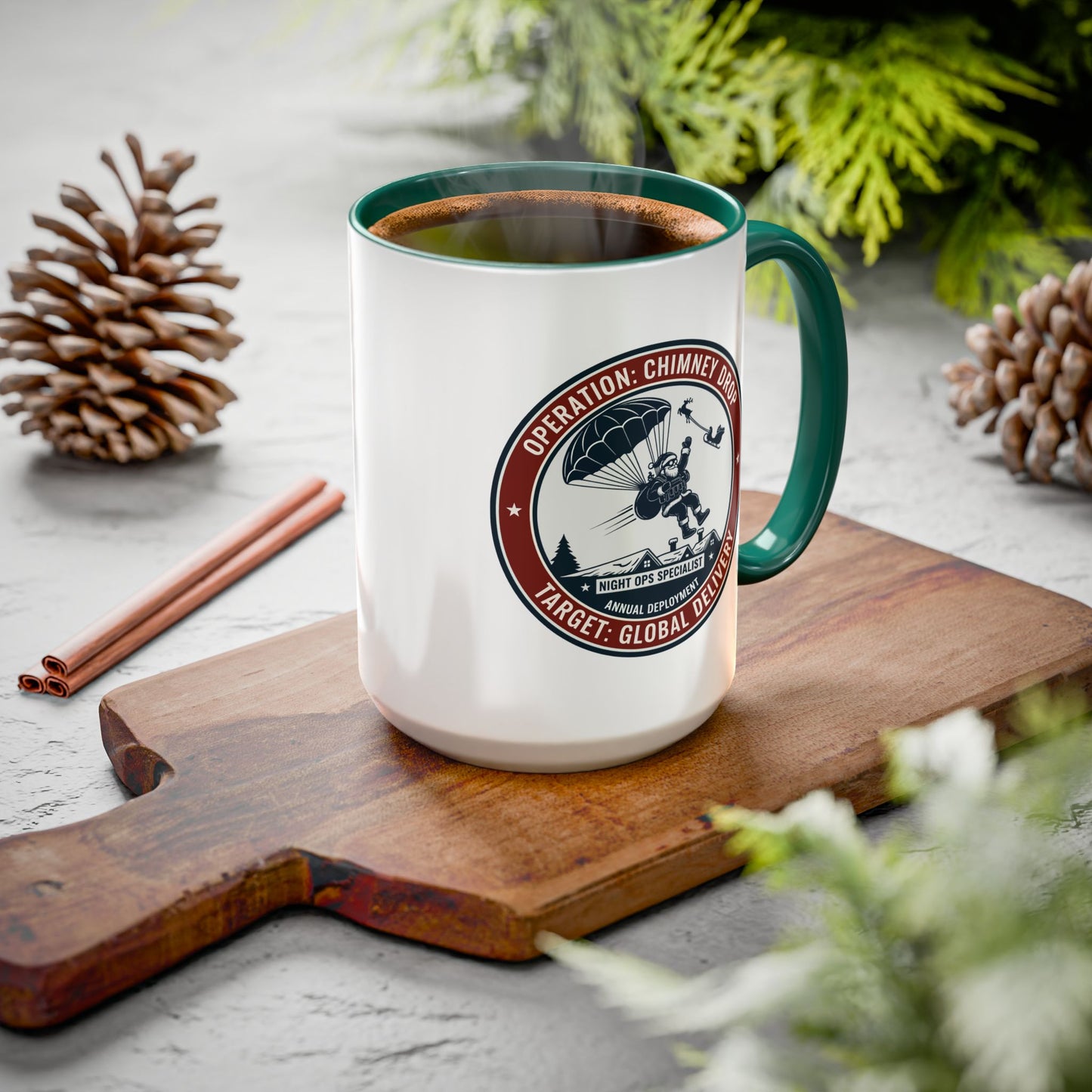 Santa Operation Chimney Drop - Accent Mug (11/15 oz)
