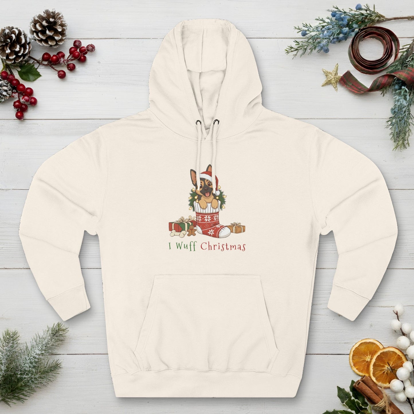 I Wuff Christmas - Unisex Hoodie