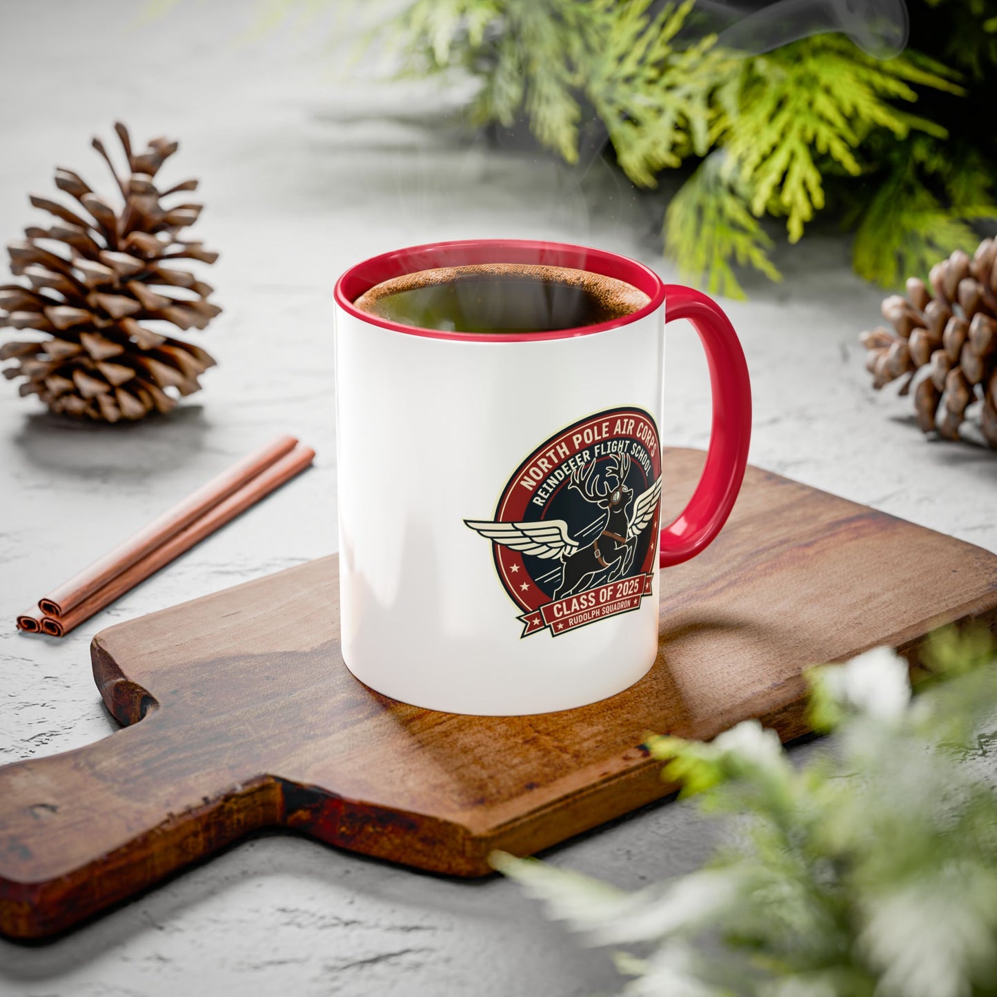 Reindeer Flight School - Accent Mug (11/15 oz)