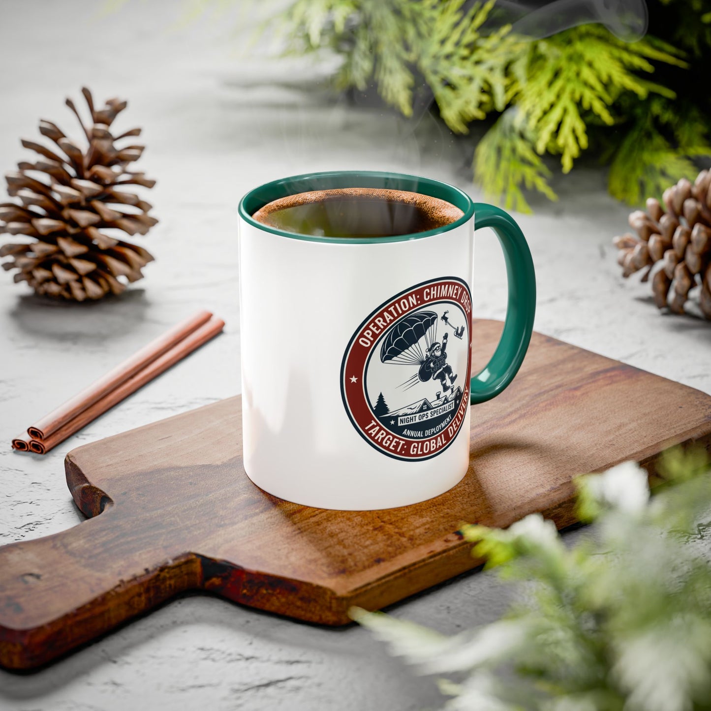Santa Operation Chimney Drop - Accent Mug (11/15 oz)