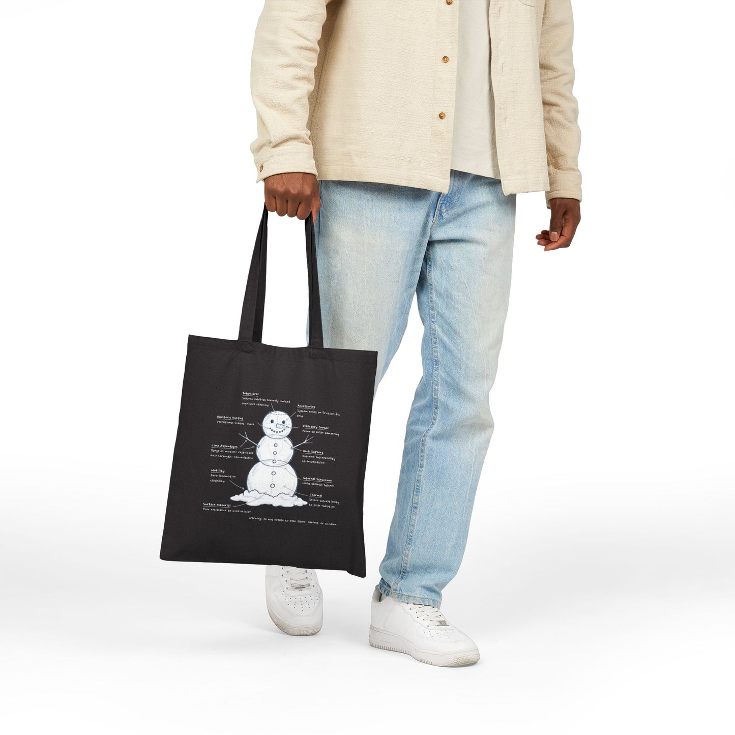 Snowman Design Review - Canvas Tote Bag