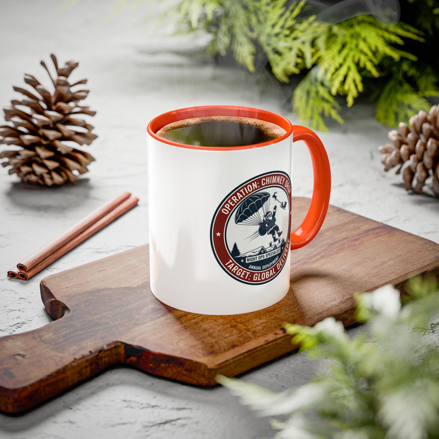 Santa Operation Chimney Drop - Accent Mug (11/15 oz)
