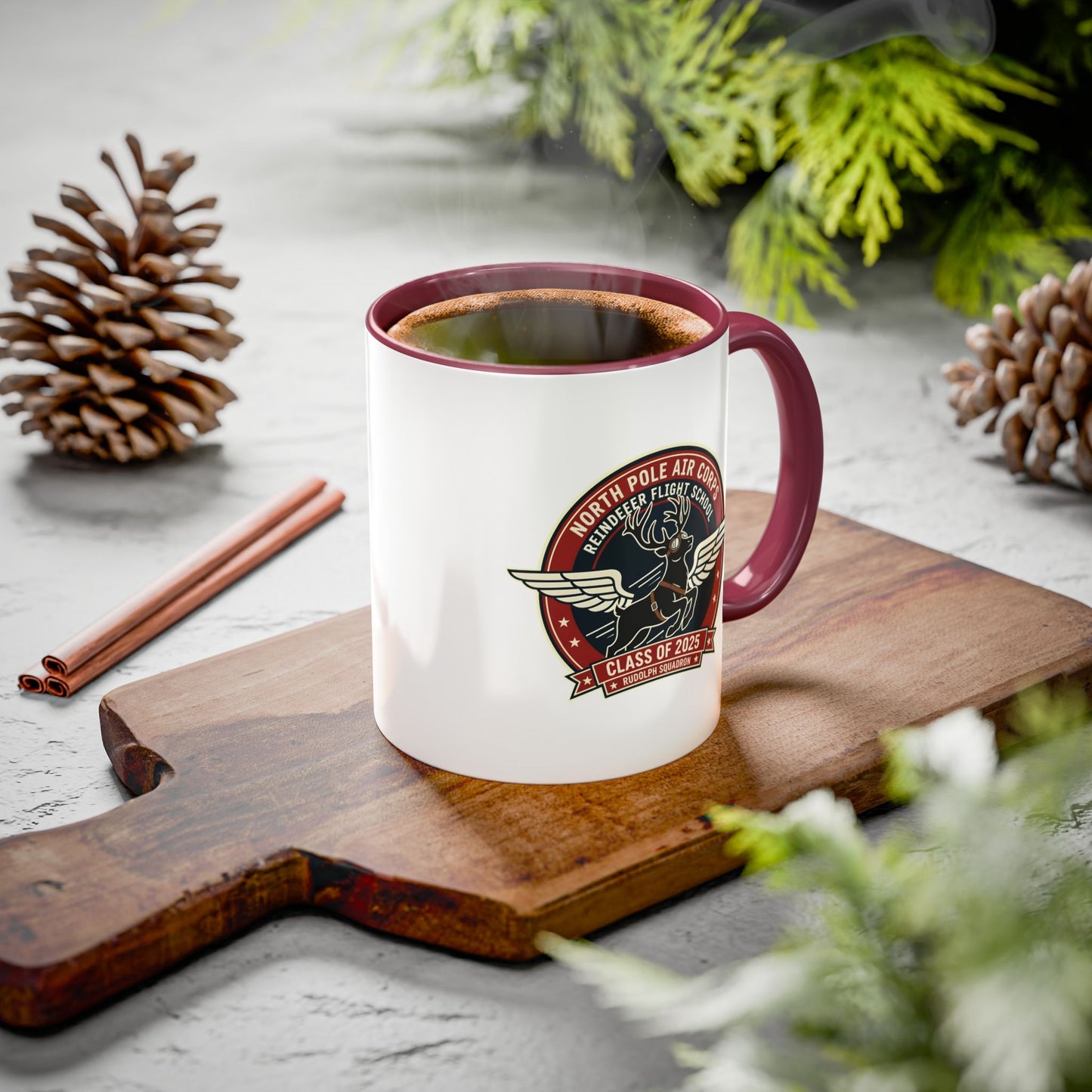 Reindeer Flight School - Accent Mug (11/15 oz)