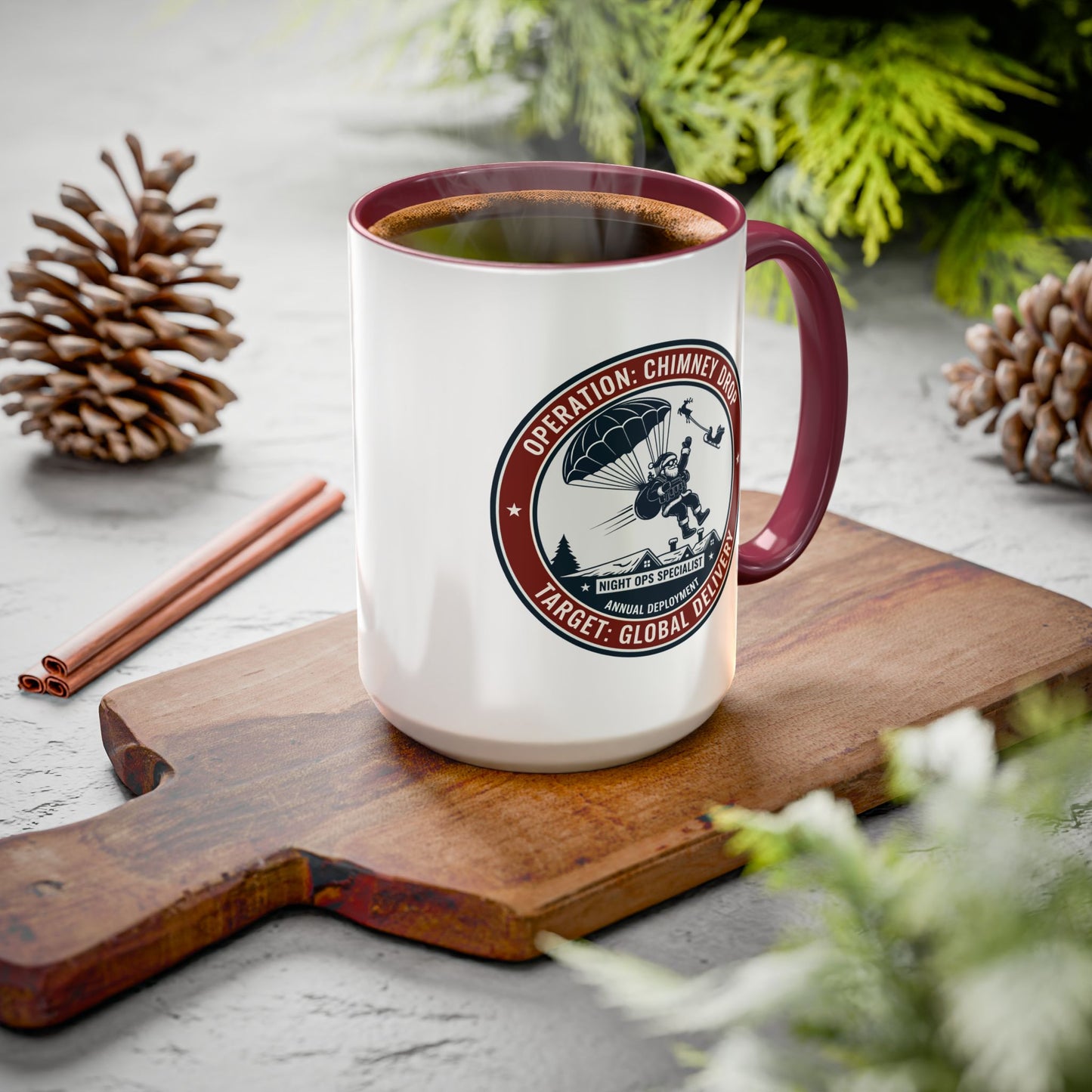 Santa Operation Chimney Drop - Accent Mug (11/15 oz)