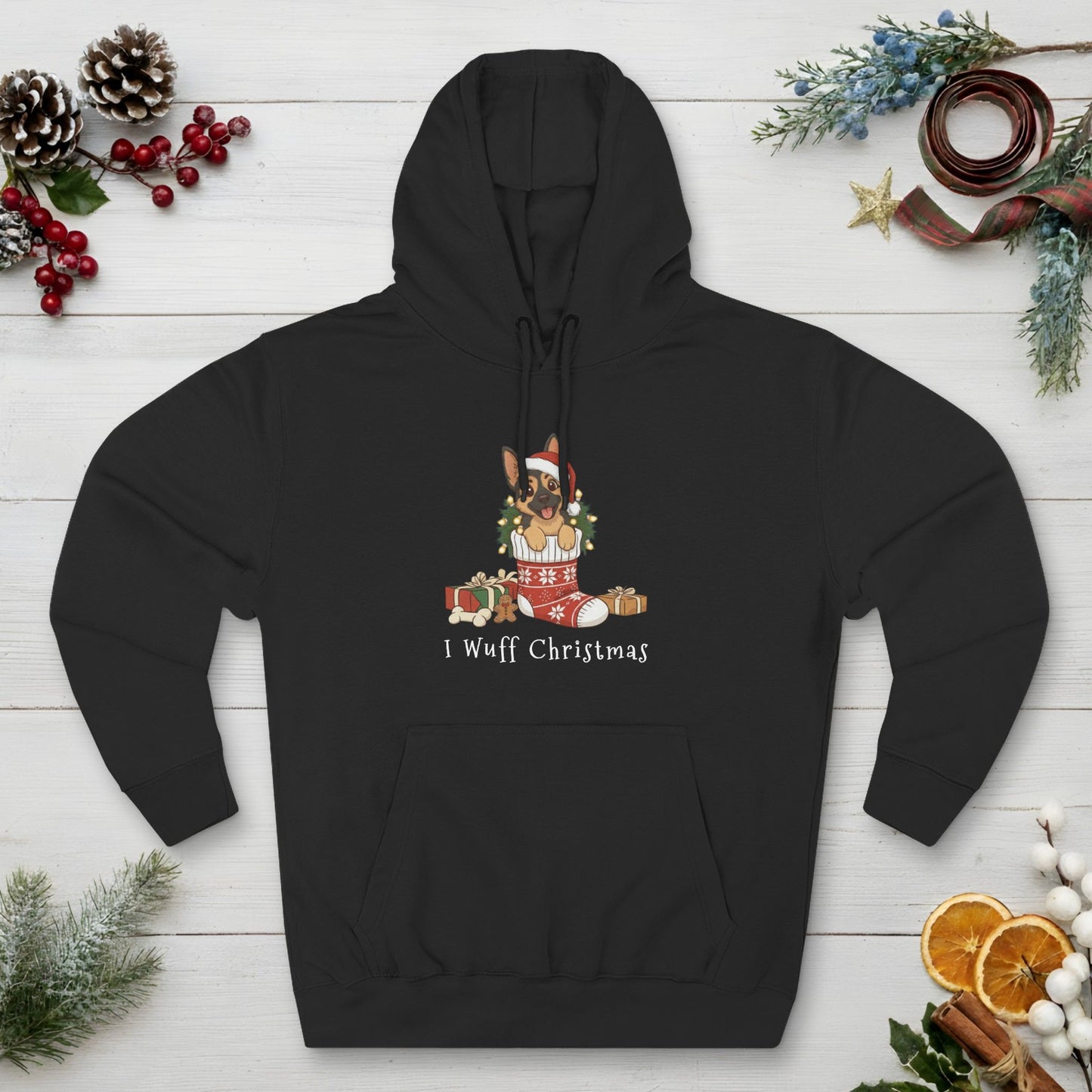 I Wuff Christmas - Unisex Hoodie