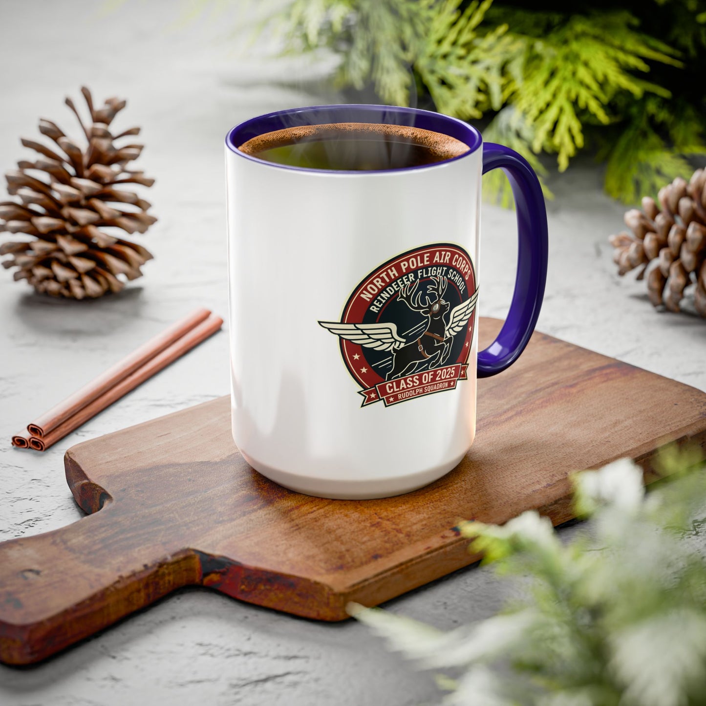 Reindeer Flight School - Accent Mug (11/15 oz)