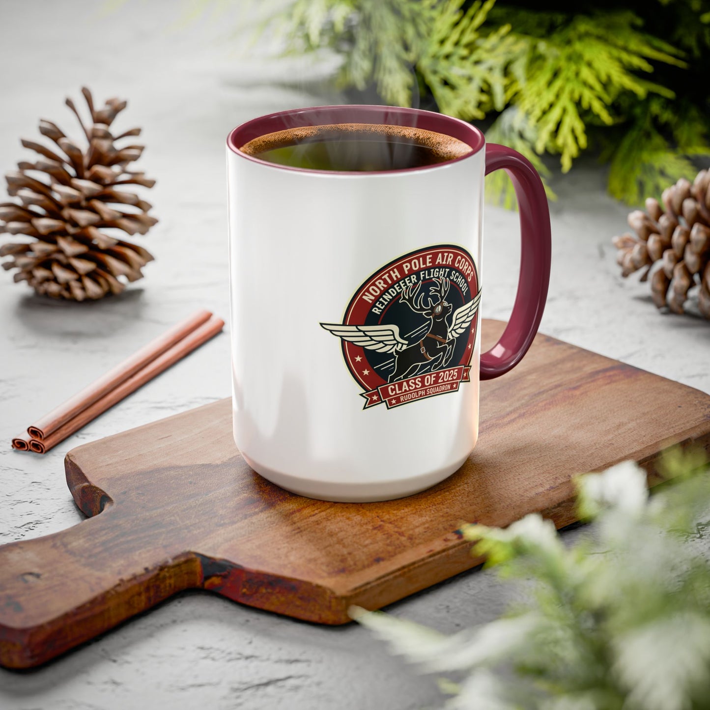 Reindeer Flight School - Accent Mug (11/15 oz)