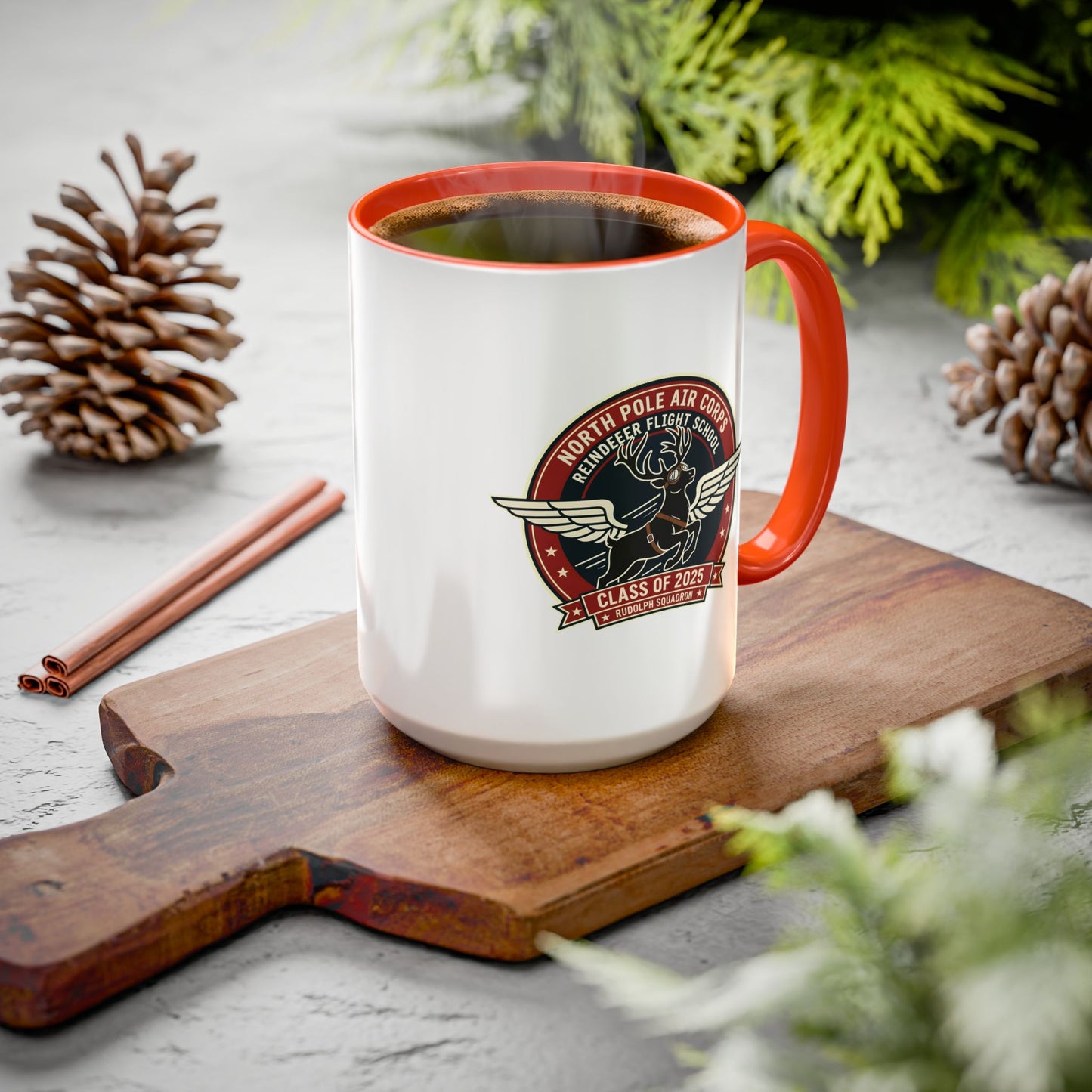 Reindeer Flight School - Accent Mug (11/15 oz)