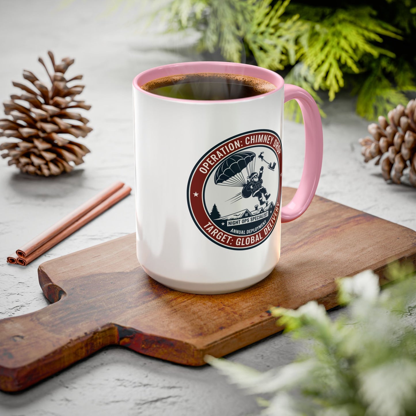 Santa Operation Chimney Drop - Accent Mug (11/15 oz)