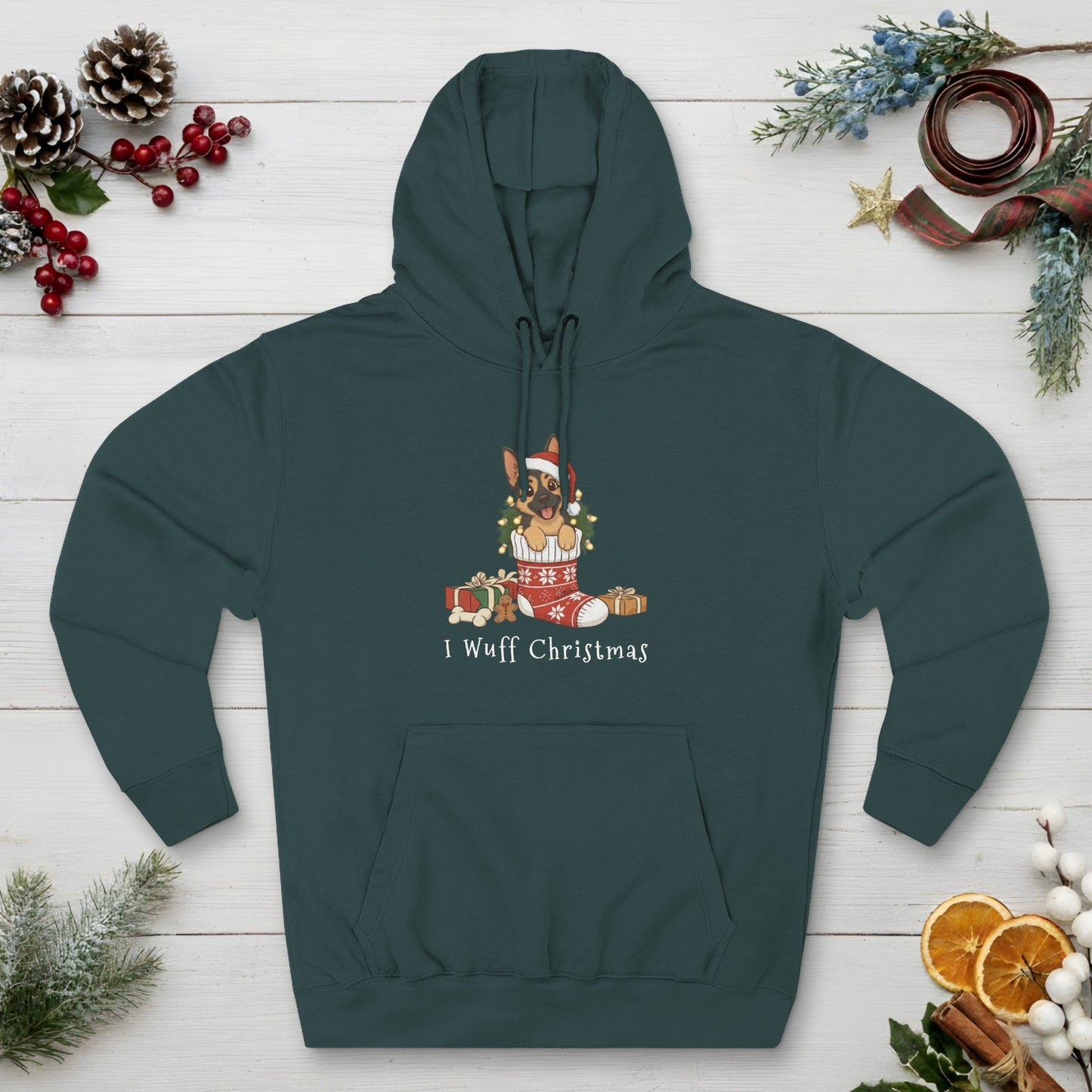 I Wuff Christmas - Unisex Hoodie