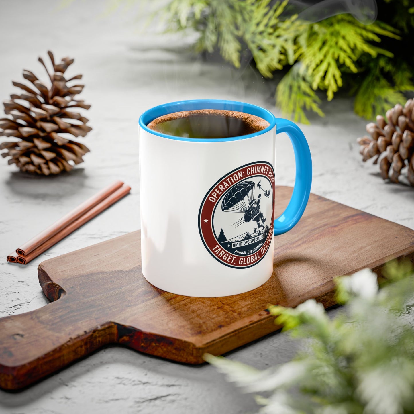 Santa Operation Chimney Drop - Accent Mug (11/15 oz)