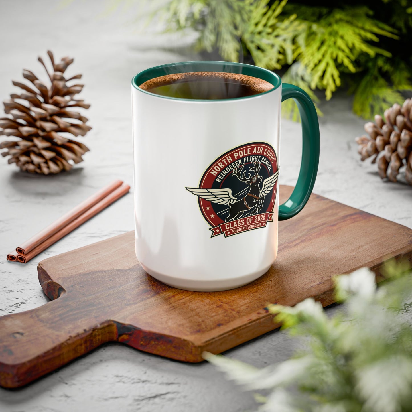 Reindeer Flight School - Accent Mug (11/15 oz)