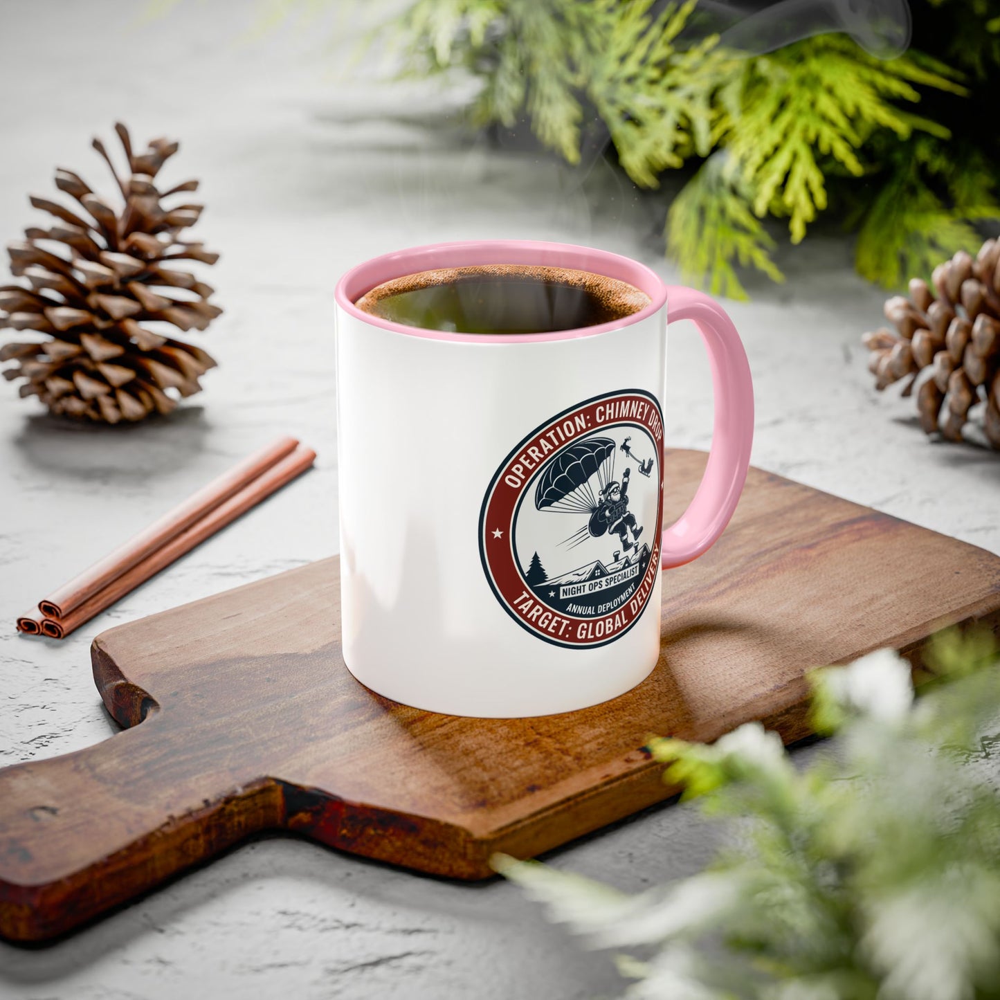 Santa Operation Chimney Drop - Accent Mug (11/15 oz)