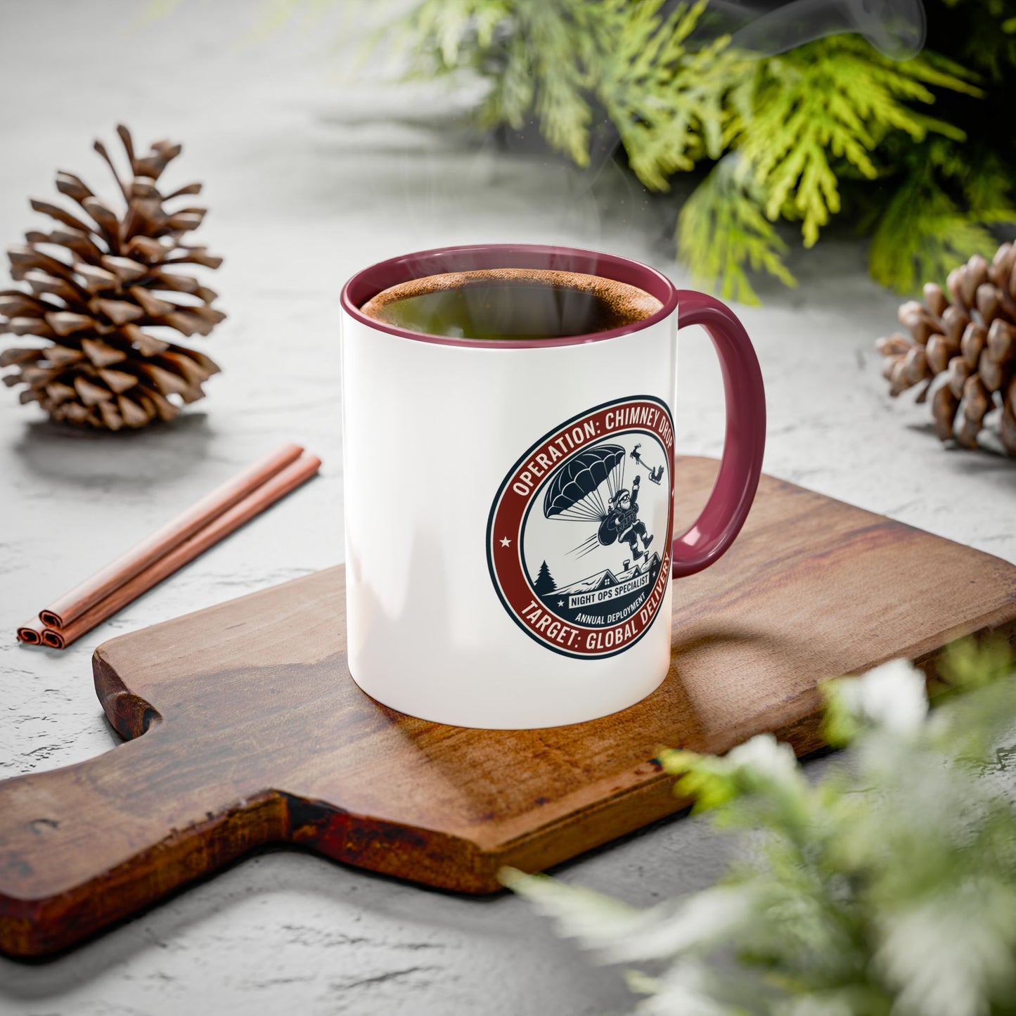 Santa Operation Chimney Drop - Accent Mug (11/15 oz)