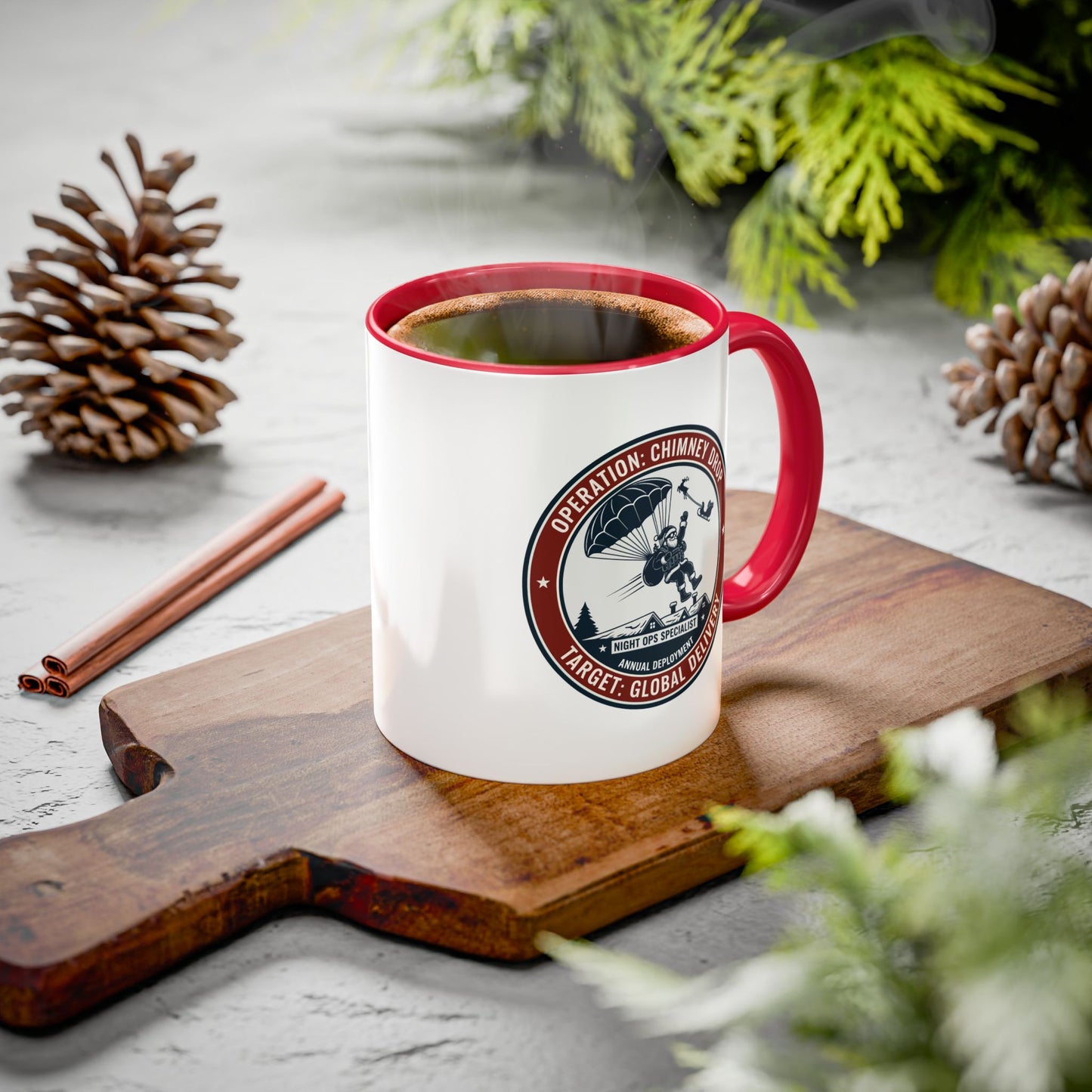Santa Operation Chimney Drop - Accent Mug (11/15 oz)