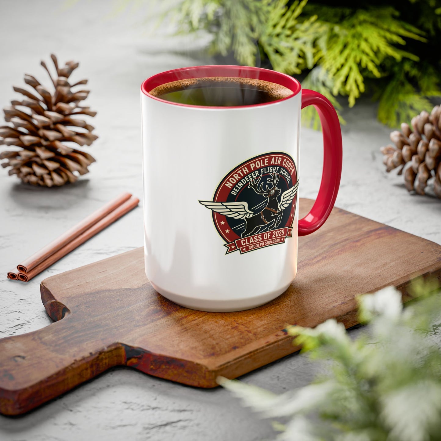 Reindeer Flight School - Accent Mug (11/15 oz)
