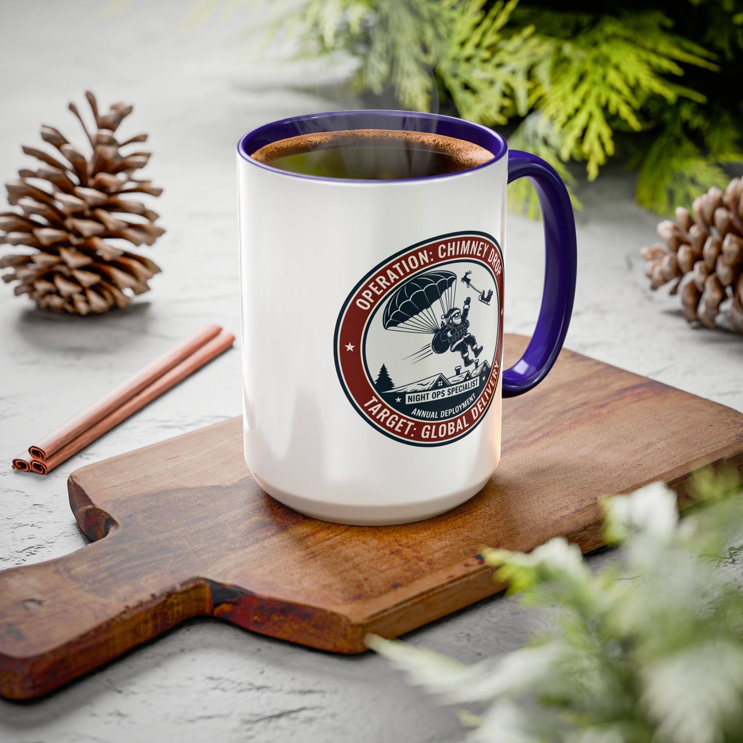 Santa Operation Chimney Drop - Accent Mug (11/15 oz)
