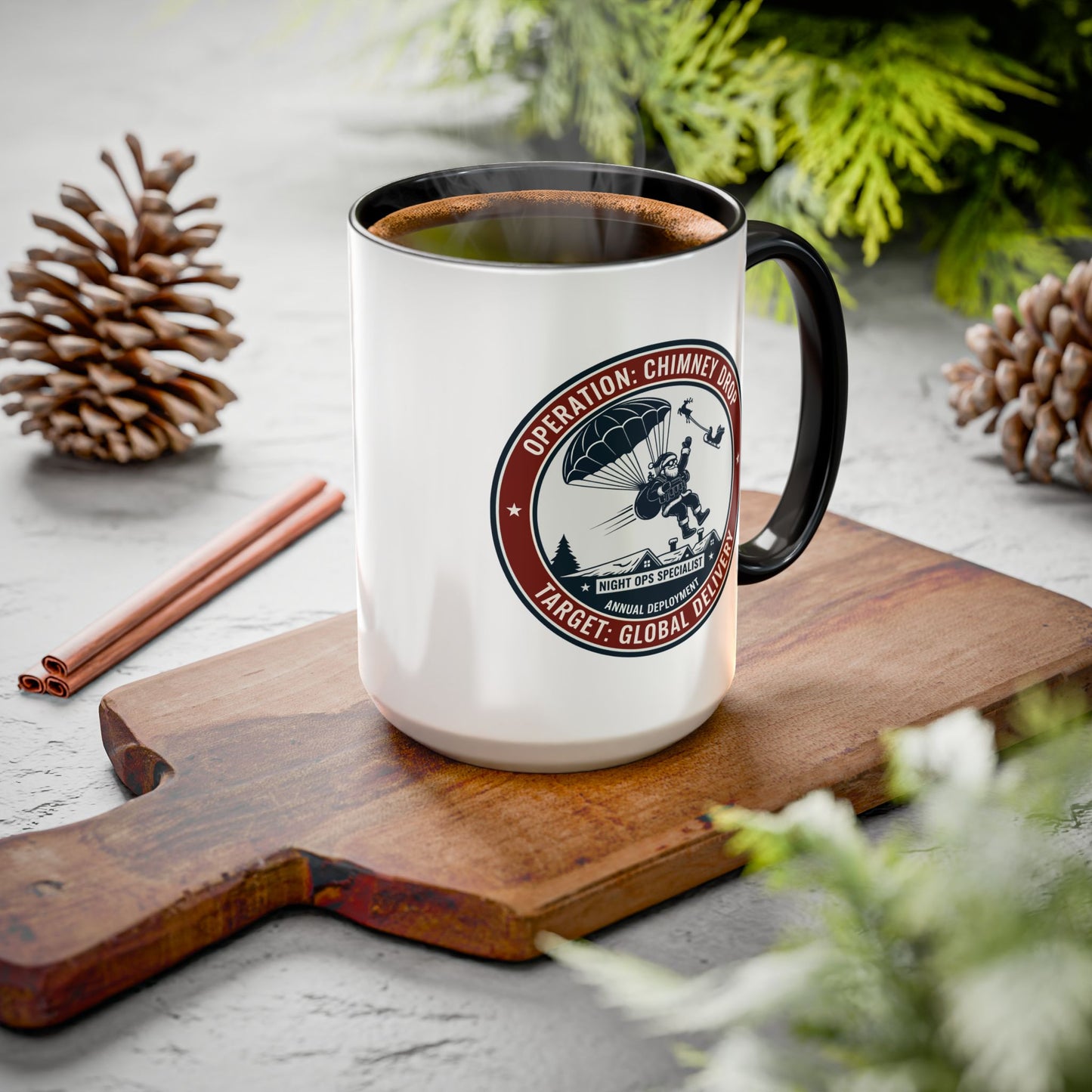 Santa Operation Chimney Drop - Accent Mug (11/15 oz)