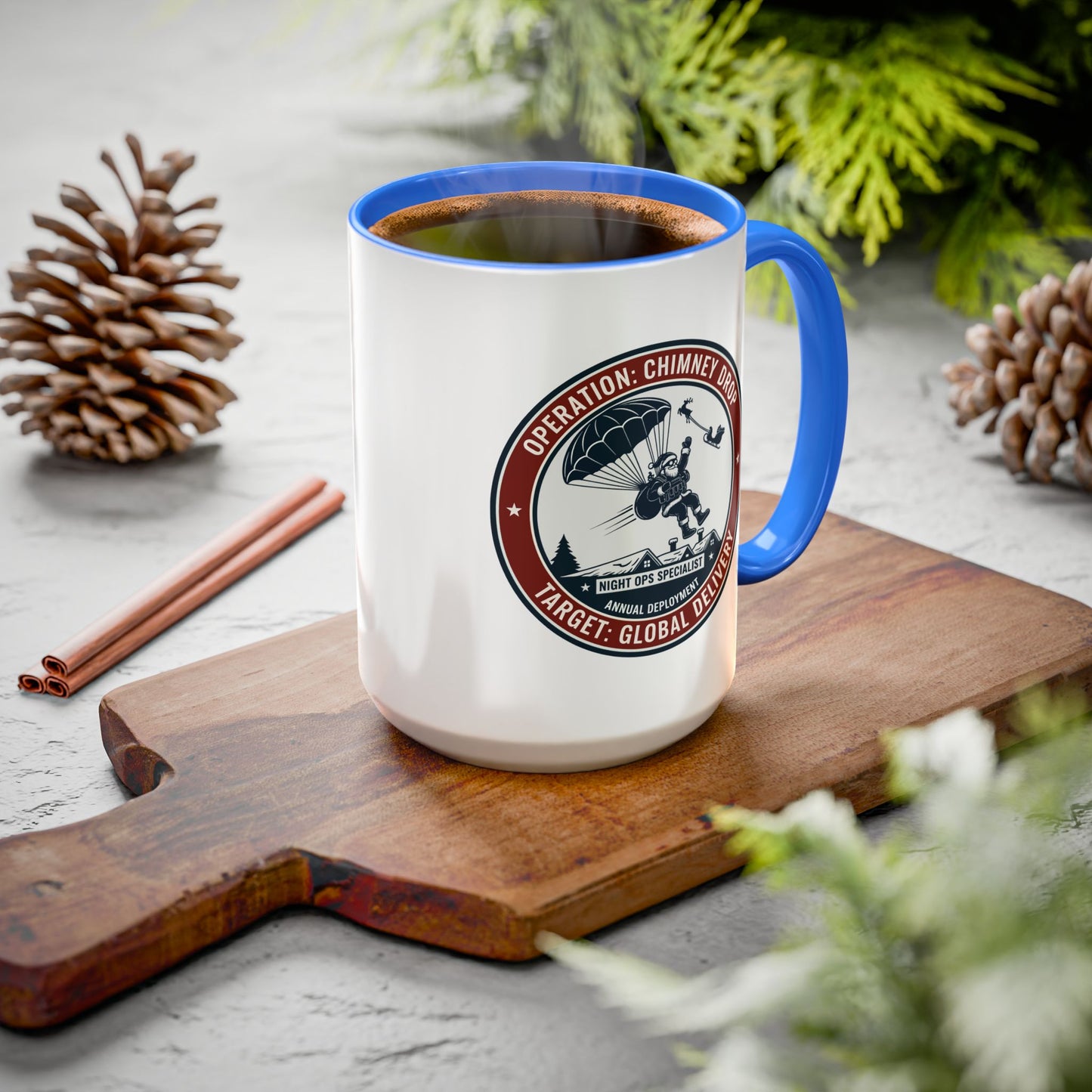 Santa Operation Chimney Drop - Accent Mug (11/15 oz)