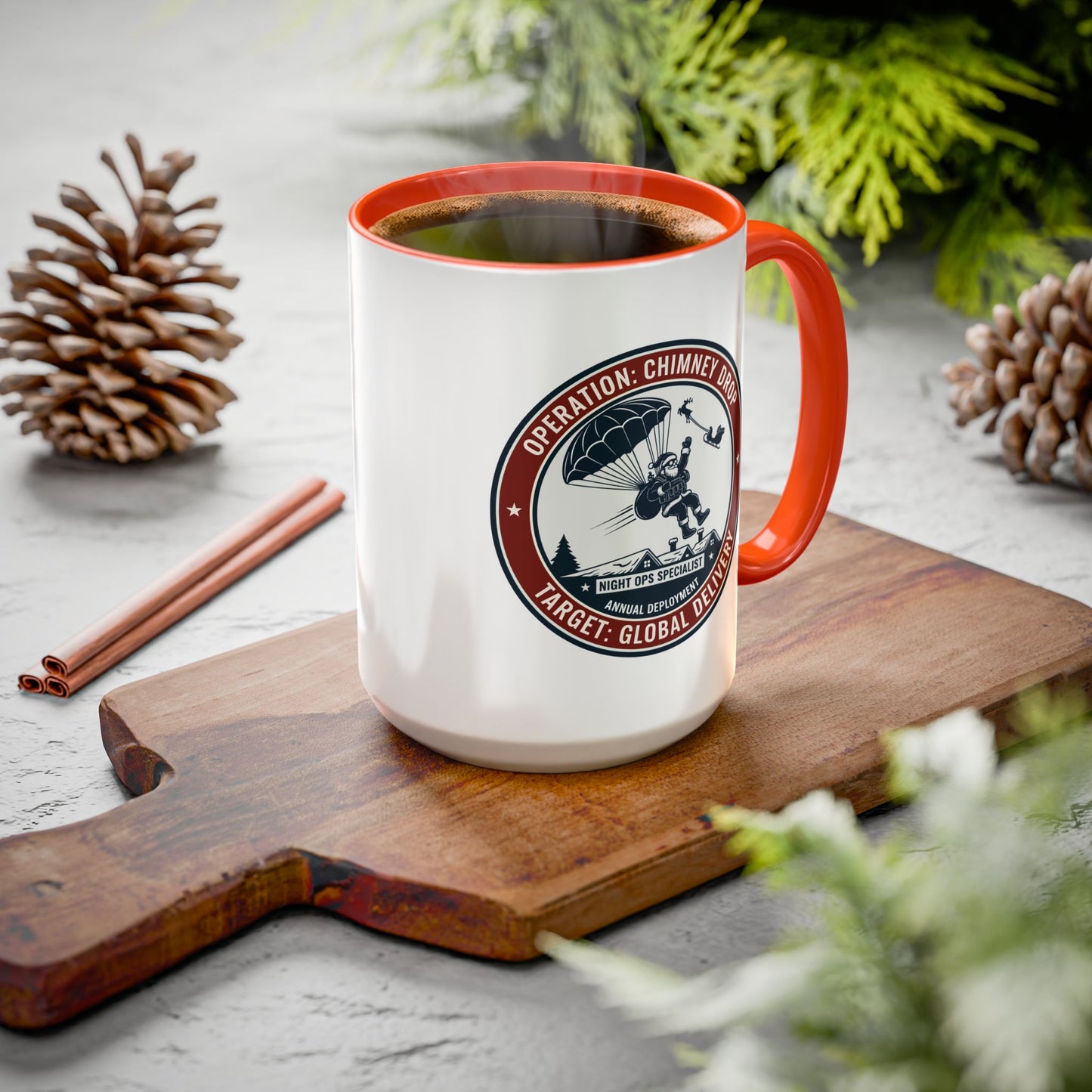 Santa Operation Chimney Drop - Accent Mug (11/15 oz)